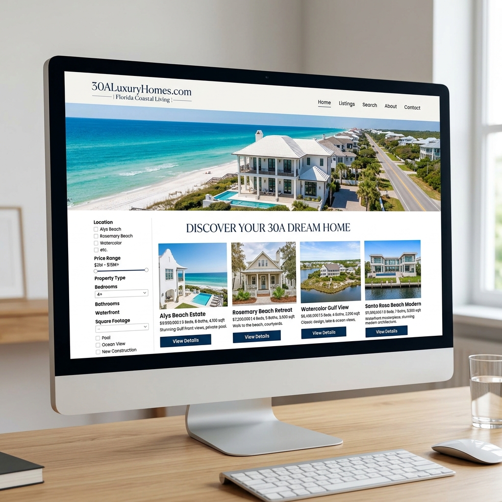 30ALuxuryHomes.com Property Search Site Preview